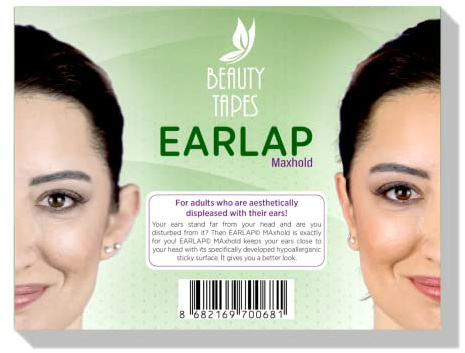 Earlap MAXHOLD Correcteur Cosmétique pour Oreilles, Résoudre le Problème des Grandes Oreilles, Correcteurs Esthétiques pour Oreilles Proéminentes, Court de Chirurgie Contient 20 Correcteurs