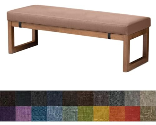 Kimgull Bankauflage Sitzkissen Bank Bankkissen Sitzauflage Sitzpolster Sitzbank Auflage Polster fur Banke Kissen Kissenauflage for Küchenbank Gardenbank Essbank (100X35X5CM Braun)