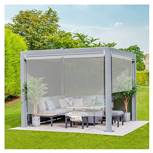 ZXCASDF Outdoor Clear Vinyl Roller Shades,Transparent Waterproof Roller Blinds,Outdoor Pergola Roller Shade Blind,HD Transparent Roll Up Curtain,for greenhouse,balcony,pavilion,160x220cm/62.9x86.6in