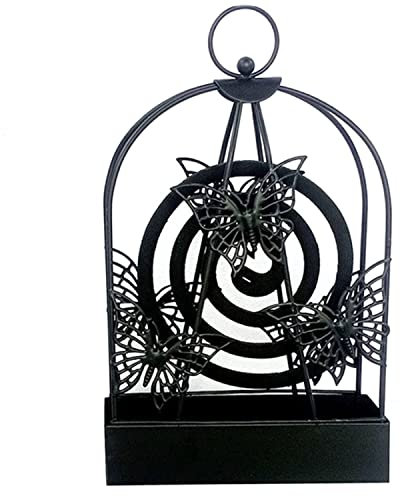 Olakin Support de Bobine de Moustique, Support en Fer Anti Moustique Suspendu, Mosquito Coil Holder, Mosquito Coil Holder pour Table, Décoration du Salon