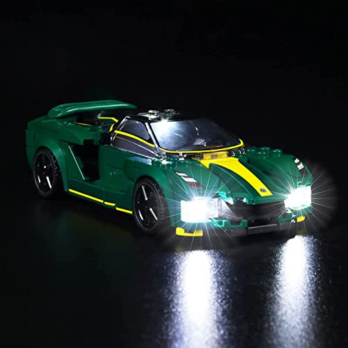 BrickBling LED-Beleuchtung für Lego 76907 Speed Champions Lotus Evija Sammelbausatz (kein Lego-Modell enthalten, nur Beleuchtung), DIY Beleuchtungsset für Lotus Evija