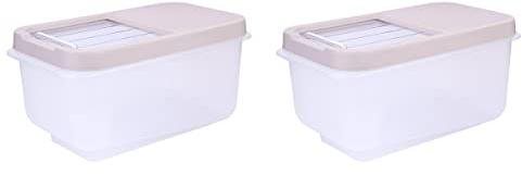 Cabilock 2pcs 10KG Cereal Dispenser Rice Dispenser Containers For Organizing Rice Storage Box Large Sealed Grain Container Kitchen Pantry Organization Canisters