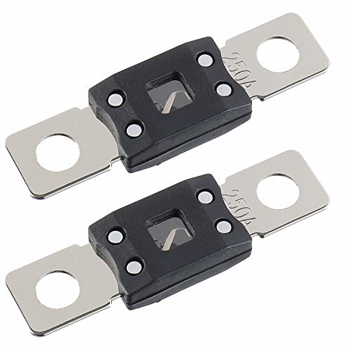 SIGANDG 250A MEGA High Current Fuse AMG Fuse 250 amp Bolt-on Fuse for Cars, Trucks, Construction Vehicles, Buses, Caravans(2 Pcs)