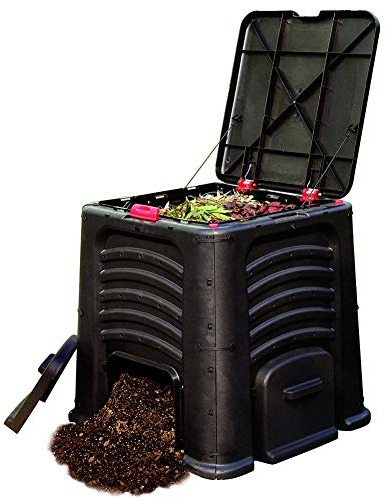 JYCCH Großer Kompostierungsbecher, 115-Gallonen-Bauernhof-Komposter, übergroßer Mülleimer für den Außenbereich, großer Gartenabfallbehälter mit Mehrfachentlüftung, Garten-Kompostbehälter