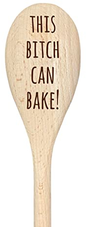 60 Second Makeover Limited This Bitch Can Bake Spoon Funny Wooden Spoon Baking Gift