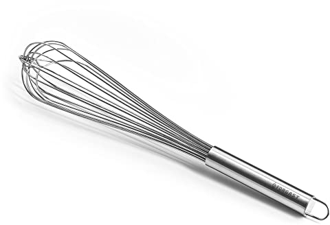 Forgast Edelstahl Schneebesen | Länge 40cm | Whisk | Rührbesen | für Mischen, Rühren Von Teig, Eiern, Aufschäumen, Schlagen und Rühren