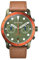 DeTomaso Venture Chronograph TOPO Olive Olive Herren-Armbanduhr Analog Quarz Lederarmband Braun