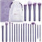 DUcare Lot de 20 pinceaux de maquillage professionnels végétaliens pour fond de teint, fard à paupières, anti-cernes, contour, poudre, blush, eyeliner, pinceau avec pinceau pour masque facial en