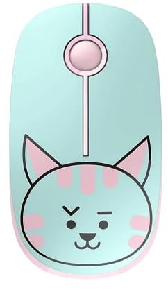 TELLUR Souris sans Fil avec Récepteur Nano USB 2,4Ghz, Souris sans Fil avec Clic Silencieux, 1600DPI, 3 Boutons Clic Silencieuse, Mouse Wireless Plug&Play, Design Fin et Léger à Transporter (Chat)