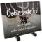 Placa funeraria rectangular personalizable en plexi patrón Menorah, diferentes tamaños, grosor 6 mm, personalizado en varias líneas 30x20 cm
