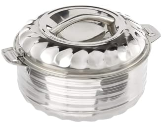 Nobel Vinod Stainless Steel Hot Cold Food Insulated Casserole Double Wall Hot Pot (Capacity: 1000ml)