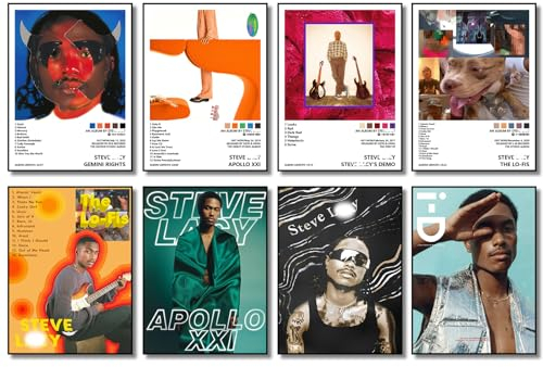 Steve La cy Poster (8 Stück, 20,3 x 27,9 cm), Albumcover, Musikposter für Zimmer, ästhetisch, Wandkunst für Raumdekoration, Poster für Fans, ungerahmt
