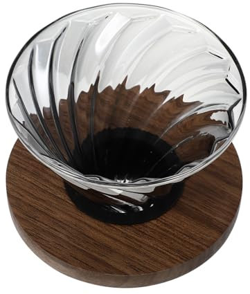 OSALADI Schwarzer Glas Kaffeetrichter Kompakt und Leicht Leicht zu Reinigen für Kaffeehaus und Reise Praktischer Trichter für Kaffeekanne