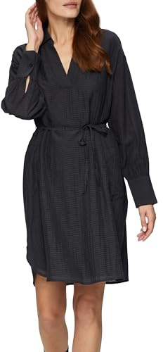 s.Oliver Hemdblusenkleid aus Viskosemix mit Strukturmuster
