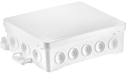 SIMET Anschlussdose 90 x 135 x 40 mm, halogenfrei, selbstverlöschend, UV-beständig, IP54, FASTBOX&HOOK mit Hakenadapter HNS, 1 Stück, weiß