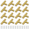 hocadon 16 x Tiradores Cocina Dorados Pomos y Tiradores para Muebles 12x50mm Tiradores de Armario de Acero Inoxidable para Cocina, Cajones, Puertas, Muebles, Baños