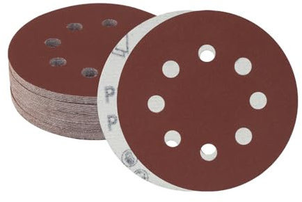 Meccion 125mm Sanding Discs 50pcs 1000 Grits Sander Discs Pads 5 Inch 8 Holes Hook and Loop Sander Paper for Random Orbital Sander