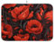 Abtropfmatte mit roten Blumen, abstraktes Landhaus, Abtropfmatte für Küche, Theke, Abtropfgestell, matt, für Küche, 40,6 x 45,7 cm