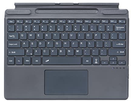 Type Cover for Microsoft Surface Pro 8, 9, 10, X or 11, Portable Slim Wireless Keyboard with Touchpad Tablet Keyboard (black, No Backlit)