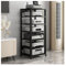 audio rack hifi regal Stereo-Audio-Medienschrank mit 5/6/7 Ebenen for Wohnzimmer, Büro, Heimkino, beweglicher Video-Rack-Turm, DVD-Plattenspielerständer, Lautsprecherverstärker, Spielkonsolen, Platten
