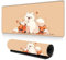 Gaming Mauspad, Mauspad XXL 900 x 400 mm, Niedlich Große Mouse Pad für Schreibtisch für Home Office Gaming Work Verbessert Präzision und Geschwindigkeit (Kürbis Hund)