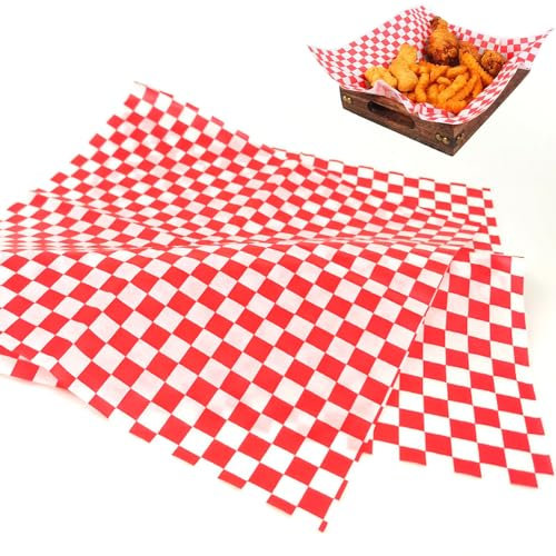 MORAINJAY 100 Blätter Backpapier, Wachspapier, käsepapier, Deli Papierblätter, Butterbrotpapie, BurgerPommes, Umweltfreundliches Lebensmittel Einpackpapier (30x30 cm)