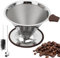 Tutamaz Kaffeefilter, Kaffeefilter aus Edelstahl, Wiederverwendbare Kaffee Filter,Pour Over Kaffeefilter mit Reinigungsbürsten Löffel, Kaffee Papierlose Kaffeefilter von Manuellem Kaffee Filterkaffee