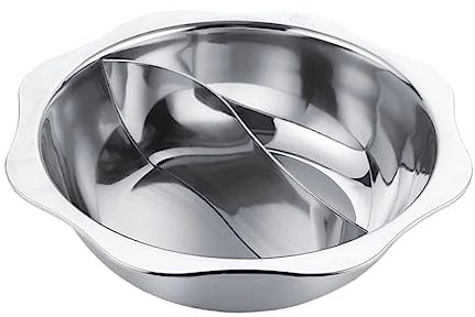 PRETYZOOM Olla de Inducción de Acero Inoxidable de 32 Cm con Ollas Y Divisor Fácil de Limpiar