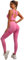 Up Silhouette GymSet Leggings Push-up Modellanti + Top Push-up per Donne Attive - Nero, Grigio, Blu, Viola, Pesca, Rosa, Verde Acqua, Verde Militare (Rosa, S)