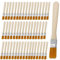 50 Stück Malerpinsel, Flachpinsel Klein Pinsel Set Borstenpinsel 13 cm Lang Fensterpinsel mit Holzgriff Lackpinsel Flache für DIY Kunst Malerbedarf Malerei Wänden