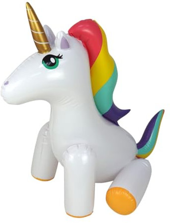Abaodam Aufblasbarer Einhorn Sprinkler Kinder Aufblasbar Wasserspielzeug Garten Hof Wasserspritzspiel Für Sommer