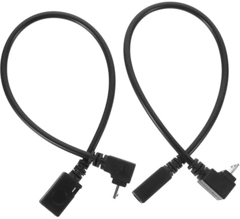 DOITOOL 2pcs Right Angle Micro Usb Cable for Charging and Data Sync for Angled Design for Car and Desk Use