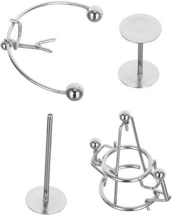 FUNOMOCYA 2pcs Mini Iron Balance Sculpture Educational Physics Desk Decor for Home Office Science Perpetual Motion Art Sturdy Wear-resistant Material Creative Decompressive Desktop Gadget