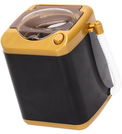 Jelquix Mini Electric Washing Machine Simulation Function Cleansing Cosmetic Tool Toy for Children Blue (Gold)