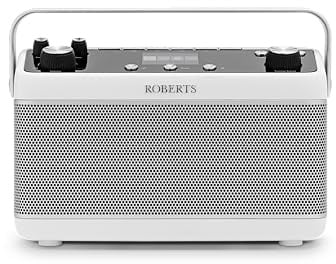 Roberts BLUTUNE7 FM/DAB/DAB+ Portable Stereo Radio with Bluetooth & Colour Display, White