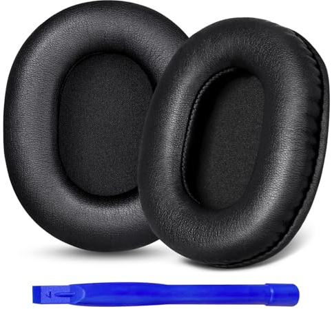 Aurivor Earpads Replacement for Audio Technica ATH M50X M50xBT2 M50xLAB M40X M30X M20X MSR7 SX1 Monitor Headphones, Ear Pads Cushions with Softer Protein Leather, High-Density Foam (Black)