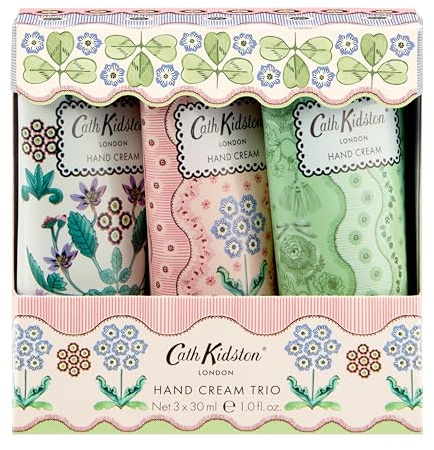 Cath Kidston Hand Cream Trio 3x 30ml, | Shea Butter Hand Moisturiser, Travel Size, Vegan and Cruelty Friendly, Gift Set