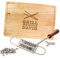 Casa Vivente Grillset, BBQ Brandeisen und Schneidebrett, Grillmeister, Personalisiert mit Namen, Grillzubehör, Vatertagsgeschenke