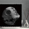 Death Planet Decor Duschvorhang Todessterne schwarz grau dekorativer Stoff Badezimmer Vorhänge 178 x 178 cm Polyester mit Haken