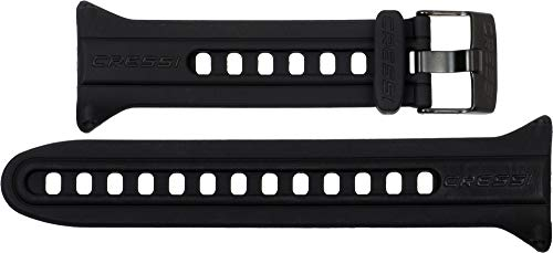 Cressi Cartesio Watchband Correa para Ordenador, Unisex-Adult, Negro/Negro, Talla ÚNICA