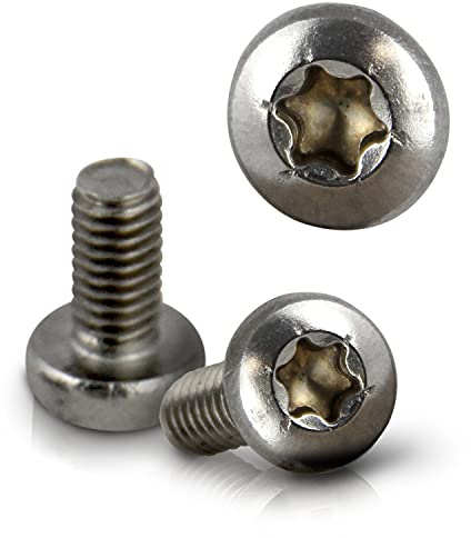 PROTECH 20 Stück Linsenkopfschrauben M2x6 A2 Edelstahl V2A TX Innensechsrund Torx-Antrieb Vollgewinde DIN 7985 Linsenschrauben