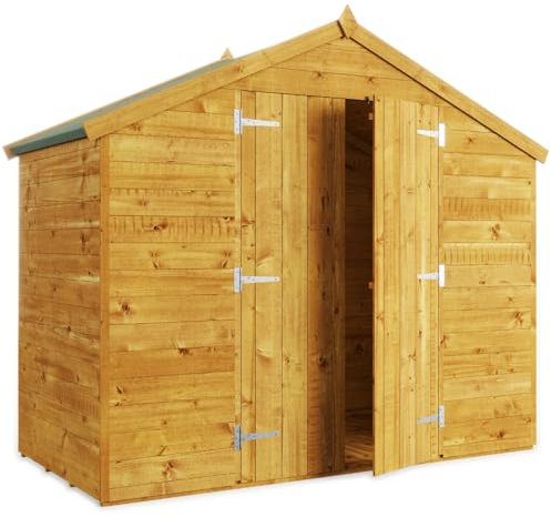 BillyOh Master Tongue & Groove Garden Shed with Floor | 4x8 Windowless Wooden Shed with Apex Roof & Felt Included | Garden Storage Shed- 4ft x 8ft