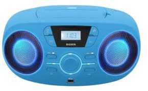 Lecteur CD (Cd61blusb) MP3 USB Radio Portable (Bleu avec Effets Lumière)