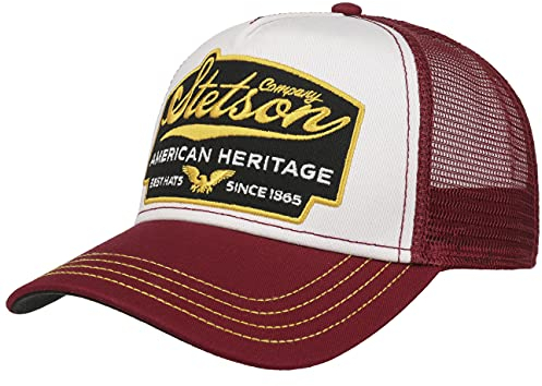 Stetson American Heritage Trucker Cap Basecap Baseballcap Meshcap Snapback Truckercap bordeaux One Size Small