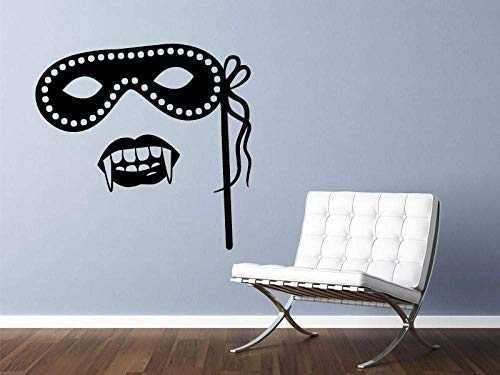 Vinyl Home Decoration Wandaufkleber Wohnzimmer Maskerade Maske Und Vampir Hahnentritt Wandtattoos Wasserdichte Tapete 56 * 56Cm