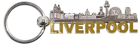 Liverpool Skyline Schlüsselanhänger Gold & Silber