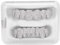 Grill Zähne, Zahnspange Zähne Hip Hop Teeth Grill Set Microset Diamond Braces Umweltfreundliche Messing Galvanik Grill Praktisch zu verwenden, perfekt für Halloween oder andere