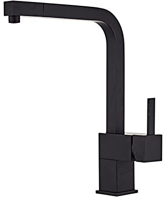 WPHH Grifo De Cocina Negro con Rociador Abatible, Grifo para Fregadero De Cocina De Latón con Salida De Modo Dual, Grifo Mezclador De Agua Fría Y Caliente De Una Sola Manija para El Hogar,Type a