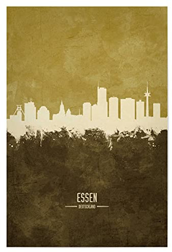 artboxONE Poster 30x20 cm Städte Essen Germany Skyline Brown - Bild Essen Cityscape Deutschland