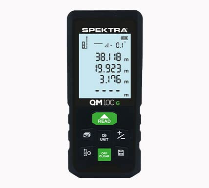 Spektra QM100G Medidor láser radio verde Alcance hasta 100 m